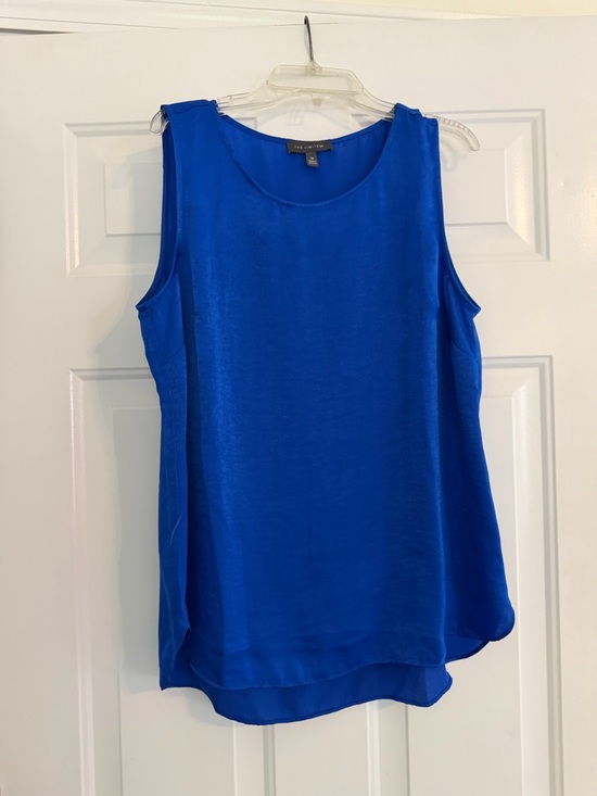 The Limited Tops - The Limited Blue Sleeveless Shell Top